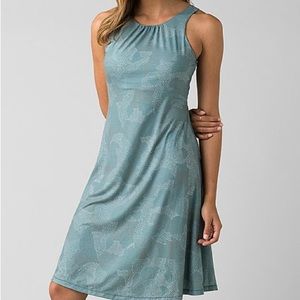 Prana Skypath Dress Blue Dotty M